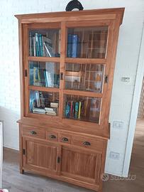 Credenza teak massello con ante a vetri