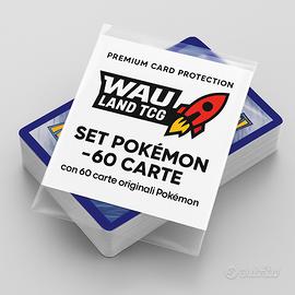 Pokémon 60 Carte Set con 5 Rare/Holo + Bustine