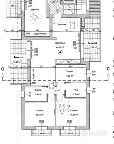 Nuovo tre camere in posizione centrale