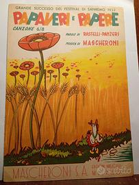 Canzone. Papaveri e Papere. Festival Sanremo 1952