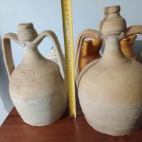 coppia di giare ciceri in terracotta antica 