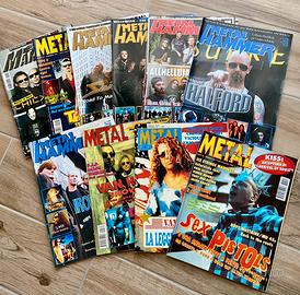 Blocco 10 riviste metal anni 90/2000