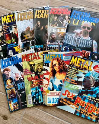 Blocco 10 riviste metal anni 90/2000