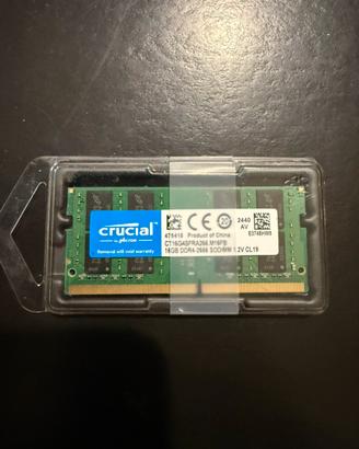 RAM Crucial CT16G4SFRA266 DDR4 266 MHz SODIMM