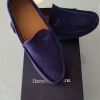Mocassino blu scamosciato Harmont & Blaine