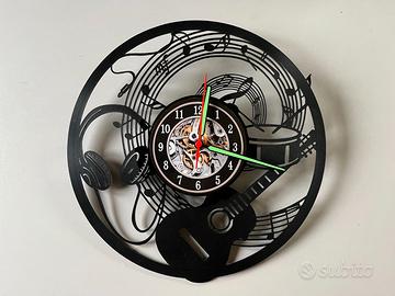 Orologio da parete a disco tema musica + chitarra