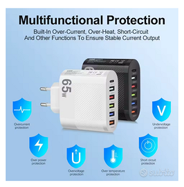 Caricatore USB da muro QC 3.0 (ricarica rapida)