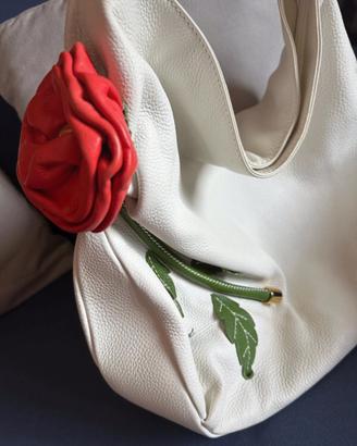 Borsa Braccialini originale in pelle con rosa