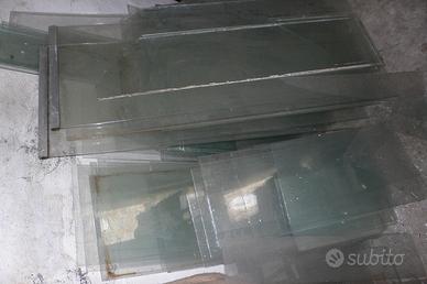 lastre di vetro intere più pezzi vari