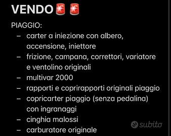 Ricambi piaggio/speedfight