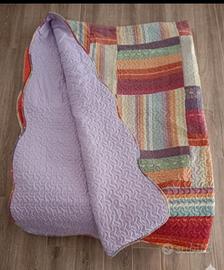 Copriletto singolo trapuntato reversibile