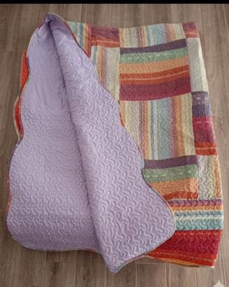 Copriletto singolo trapuntato reversibile