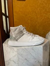 Hogan scarpe sneakers donna bianche 36 vera pelle