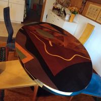 Tavolo design ovale Carlo Malnati