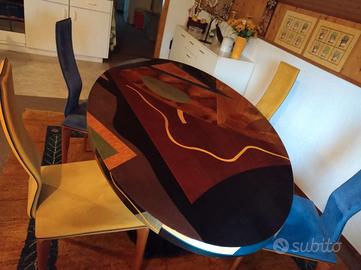 Tavolo design ovale Carlo Malnati