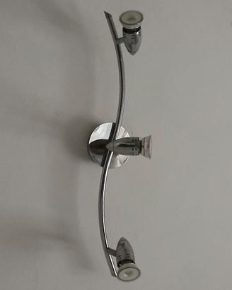 plafoniera 3 faretti orientabili