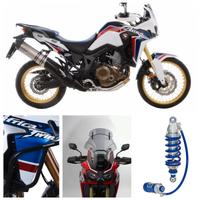 Honda Crf scarico valigie cupolino barre motore