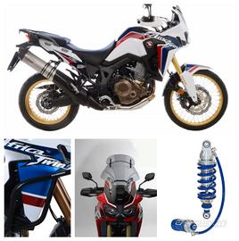 Honda Crf scarico valigie cupolino barre motore