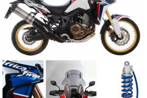 Honda Crf scarico valigie cupolino barre motore