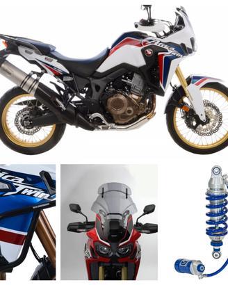Honda Crf scarico valigie cupolino barre motore