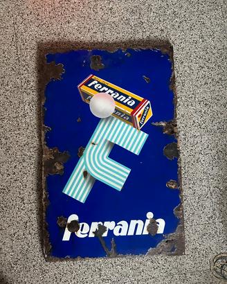 Insegna Smaltata Ferrania Modernariato