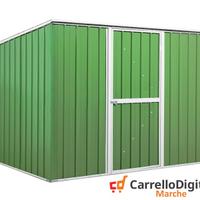 Casetta box giardino Acciaio 260x185 verde chiaro