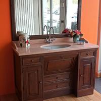 Mobile da bagno in arte povera 