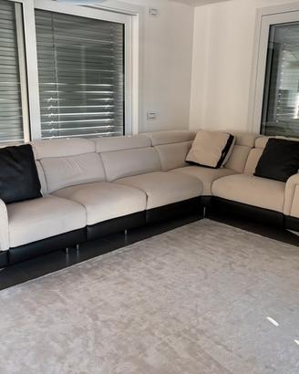 Divano Altoni 5 posti con chaise longue elettrica