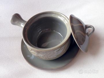 5 ciotole per zuppa in ceramica con coperchio