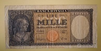 1000 lire ornata di perle con errore di stampa 