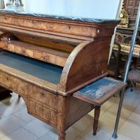 SCRITTOIO CARLO X A RULLO , PRIMI 800,IN NOCE