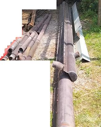 Grondaie pluviali scossaline per riuso o ferro