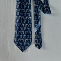 CRAVATTA VINTAGE - LONGCHAMP PARIS 100%SETA 