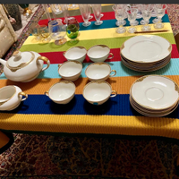 EDELSTEINsetTE'/CAFFE'nr20pzPORCELLANA/OROprimi900