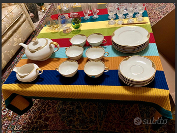 EDELSTEINsetTE'/CAFFE'nr20pzPORCELLANA/OROprimi900