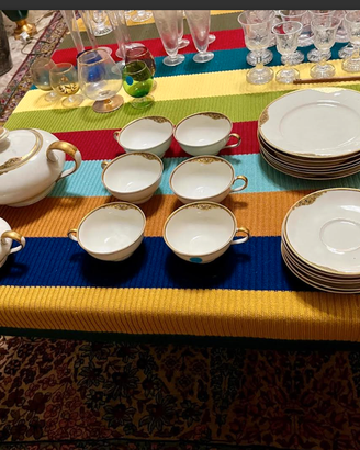 EDELSTEINsetTE'/CAFFE'nr20pzPORCELLANA/OROprimi900