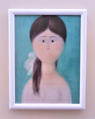 Quadro Fanciulla di Antonio Bueno con cornice