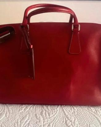 Borsa 48h in cinghiale rosso vintage Prada