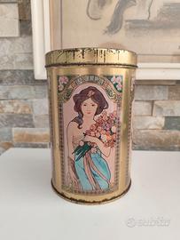 Scatola di latta "Walla" stile Liberty