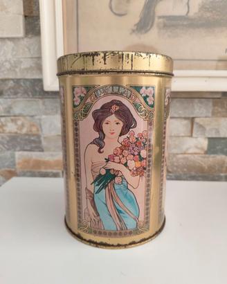 Scatola di latta "Walla" stile Liberty