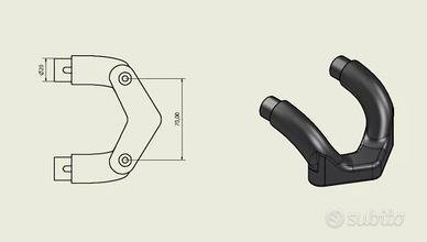 Maniglie di ricambio per  teste mobili Sagitter 