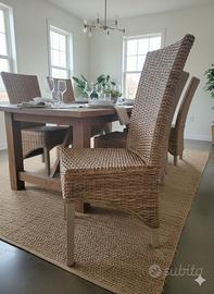 Set 6 Sedie Maisons du Monde in Rattan – Stile Boh