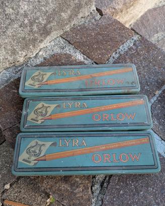 Portamatite  vintage LYRA ORLOW - scatole latta