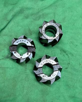 Lotto 3 frese frontali a manicotto Hss-co foro 16