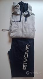 tuta givova uomo completa grigio navy taglia L