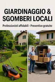 Servizi di giardinaggio e sgombero locale