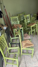 Sedia vintage verde
