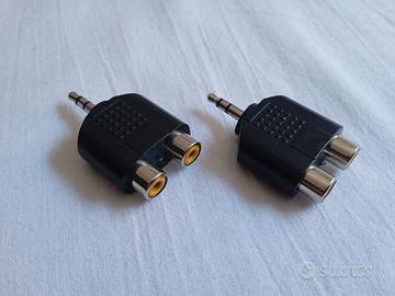 2 Adattatori Audio 2x RCA Femmina a Jack 3.5mm Mas