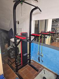 Power Tower multifunzione con panca addominali
