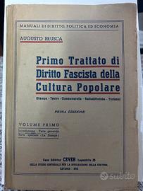 Primo Trattato di Diritto Fascista – Ediz. 1938